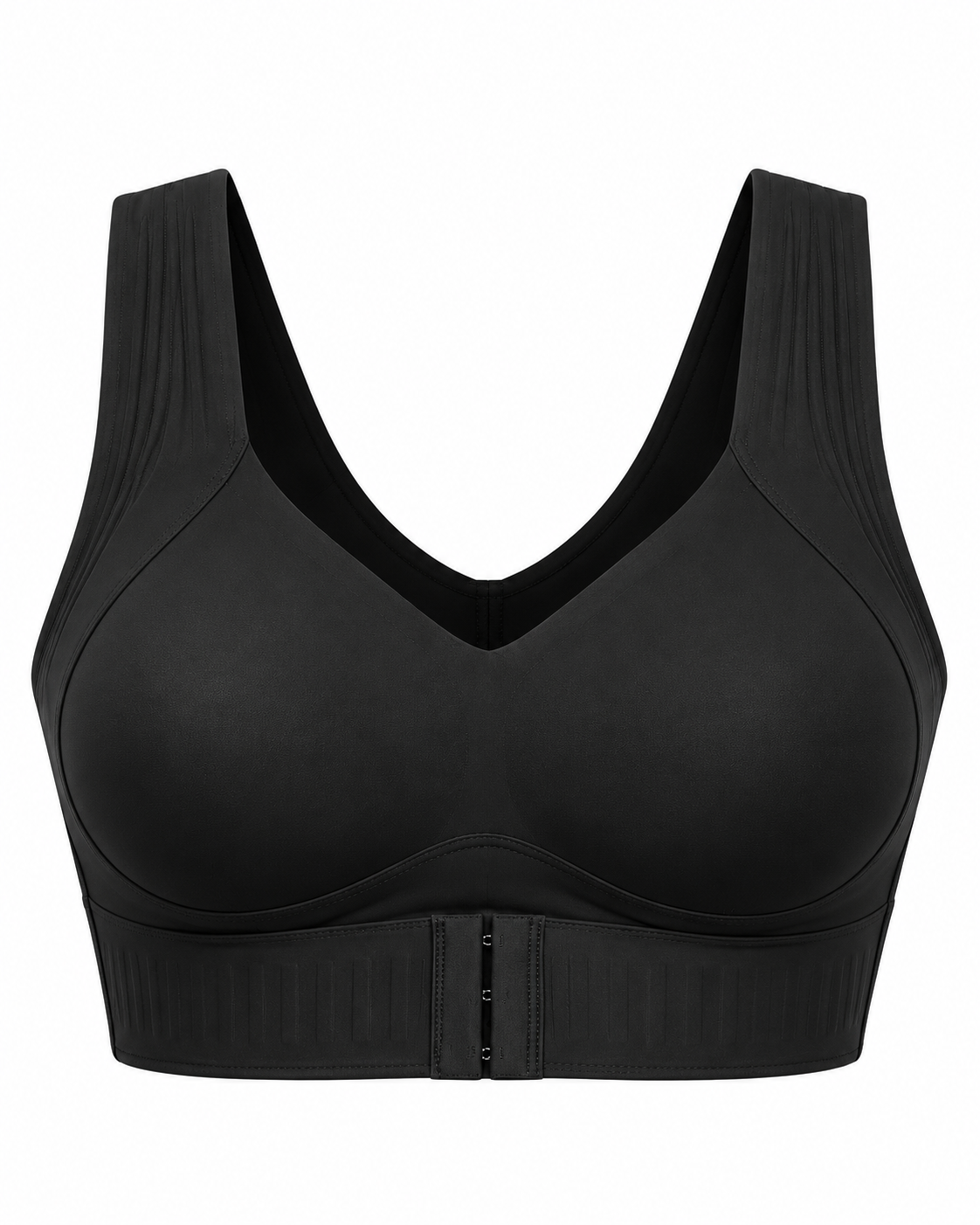 Posture Support Wireless Sports Bra - Black