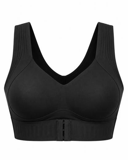 Posture Support Wireless Sports Bra - Black