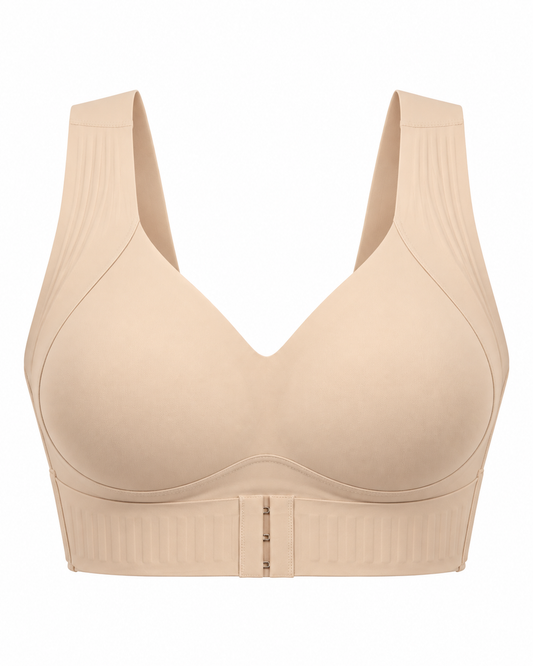 Posture Support Wireless Sports Bra - Nude